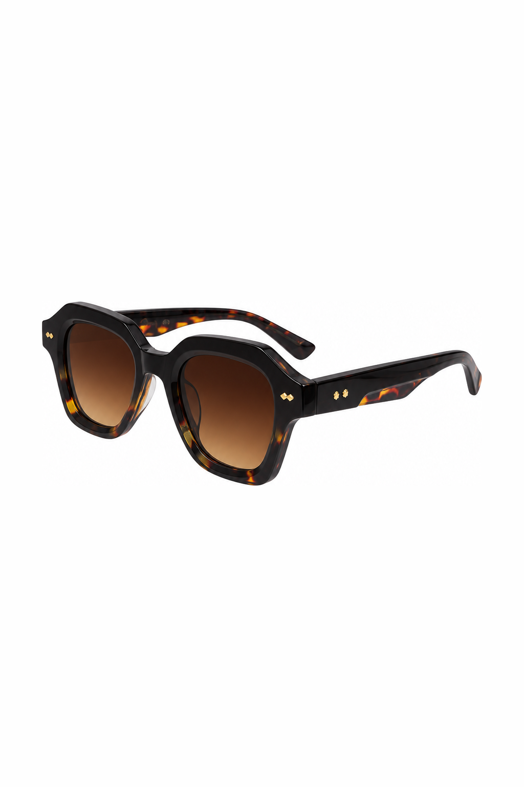 POPPY sunglasses - Black Tortoise - Brown Lens