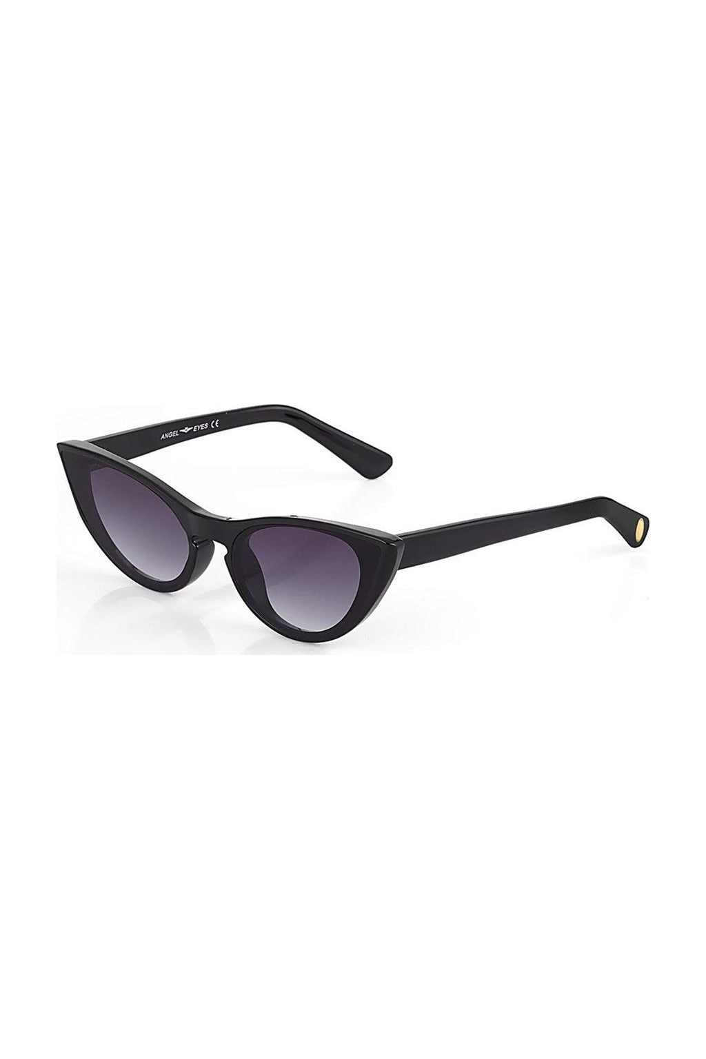 The SIMI Eyewear CAT sunglasses feature black cat-eye frames with dark gradient lenses, displayed on a plain white background.
